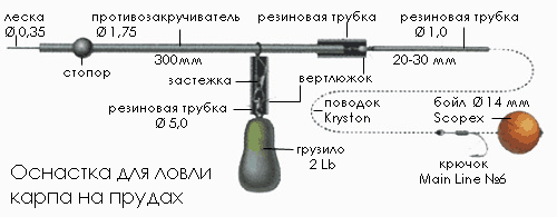 Оснастка кружков для ловли карпа схема оборудования