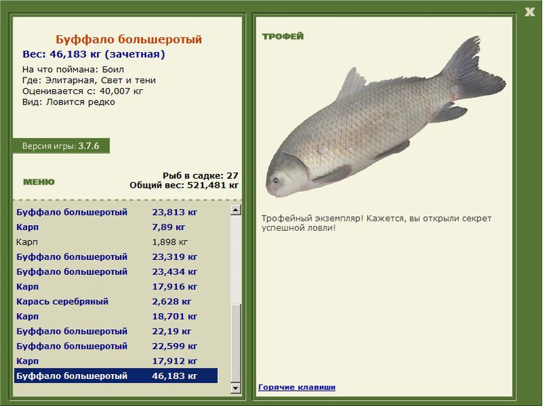 Рыба буффало: описание, внешний вид с фото, обитание