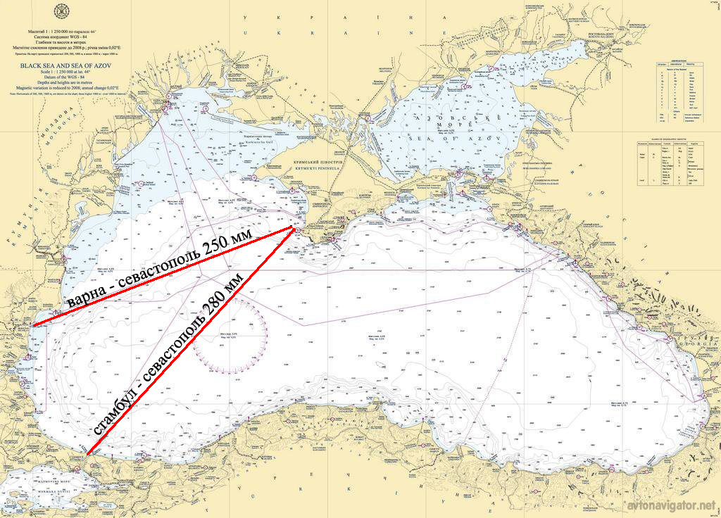 Карта Черного Моря С Глубинами И Течениями