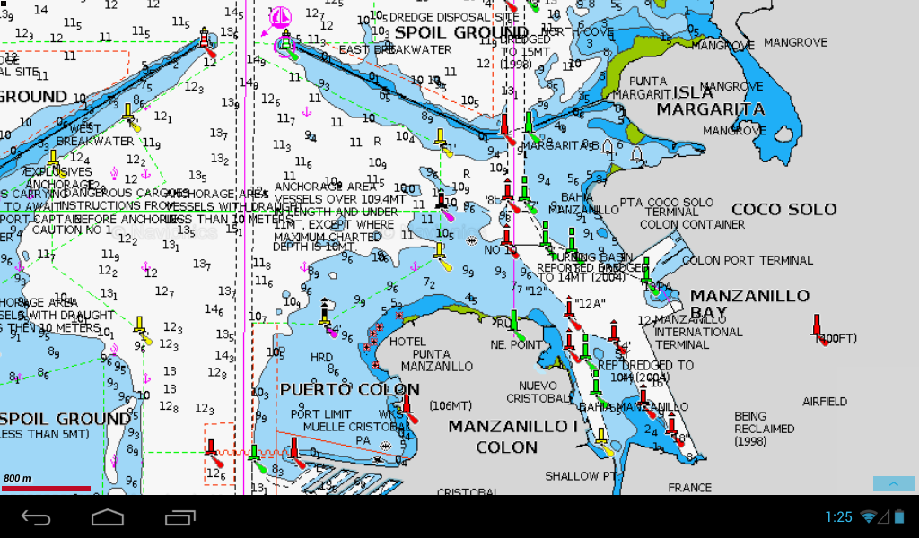 Морская карта новороссийской бухты